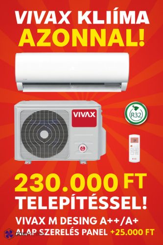 Vivax M Design (A++/A+) 2,5 3,5kW Telepítéssel